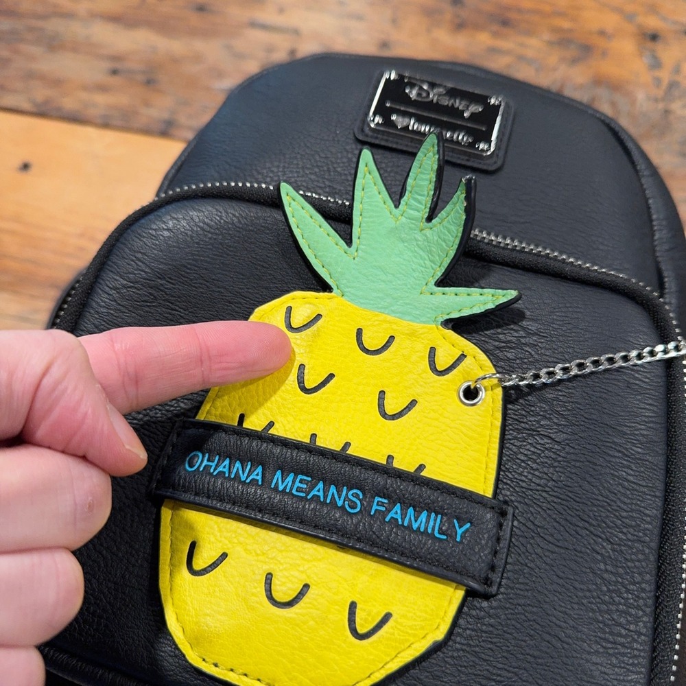 Loungefly Disney Lilo & Stitch Pineapple Ohana Means Family Mini Backpack‎ Black - Picture 3 of 14